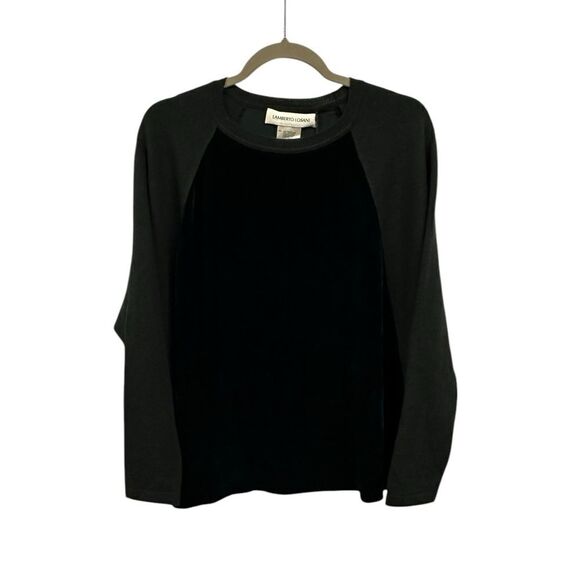 Lamberto Losani Black Velvet Knit Silk Wool Sweater | Size S - Picture 4 of 8